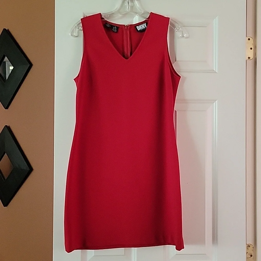 EUC Red DKNY dress - Picture 1 of 3